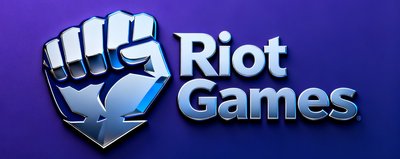 Riot Games品牌标识,标志性的拳头图案与字母组合,全球英雄联盟赛事版权方。